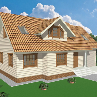 Каркасный дом с гаражом 8х14 <br />Цена 3585000 руб