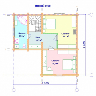 Дом 10х10 бревно 220 <br />Цена 2958000 руб