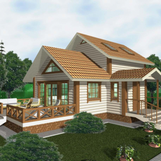 Дом 6х9 с террасой <br />Цена 1295000 руб