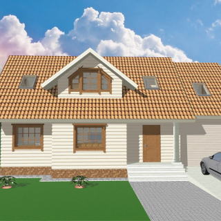 Каркасный дом с гаражом 8х14 <br />Цена 3585000 руб