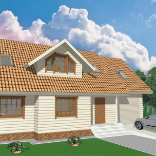 Каркасный дом с гаражом 8х14 <br />Цена 3585000 руб