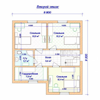Каркасный дом 9х9 с террасой <br />Цена 2380000 руб
